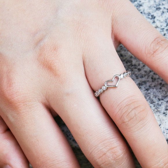 925 Silver Ring Gift For Sweetheart Sapphire New - Picture 2 of 3